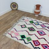 Handmade wool Berber rug 176 X 120 CM