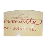 Jeanette bistro table d70 cm enamelled tray surrounded brass brushed molded foot tripod black cast