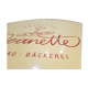 Jeanette bistro table d70 cm enamelled tray surrounded brass brushed molded foot tripod black cast
