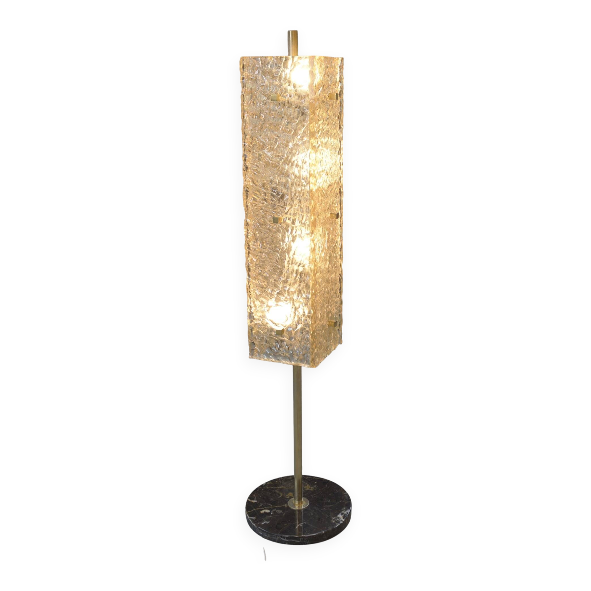 Floor lamp by Pierre Disderot for Dallux, resin and marble, 1960s.