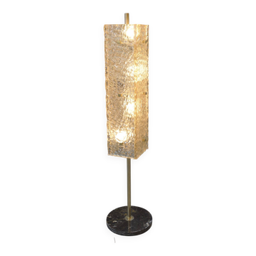 Floor lamp by Pierre Disderot for Dallux, resin and marble, 1960s.