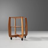 Amsterdam School beech wooden Side Table, The Netherlands 1920s