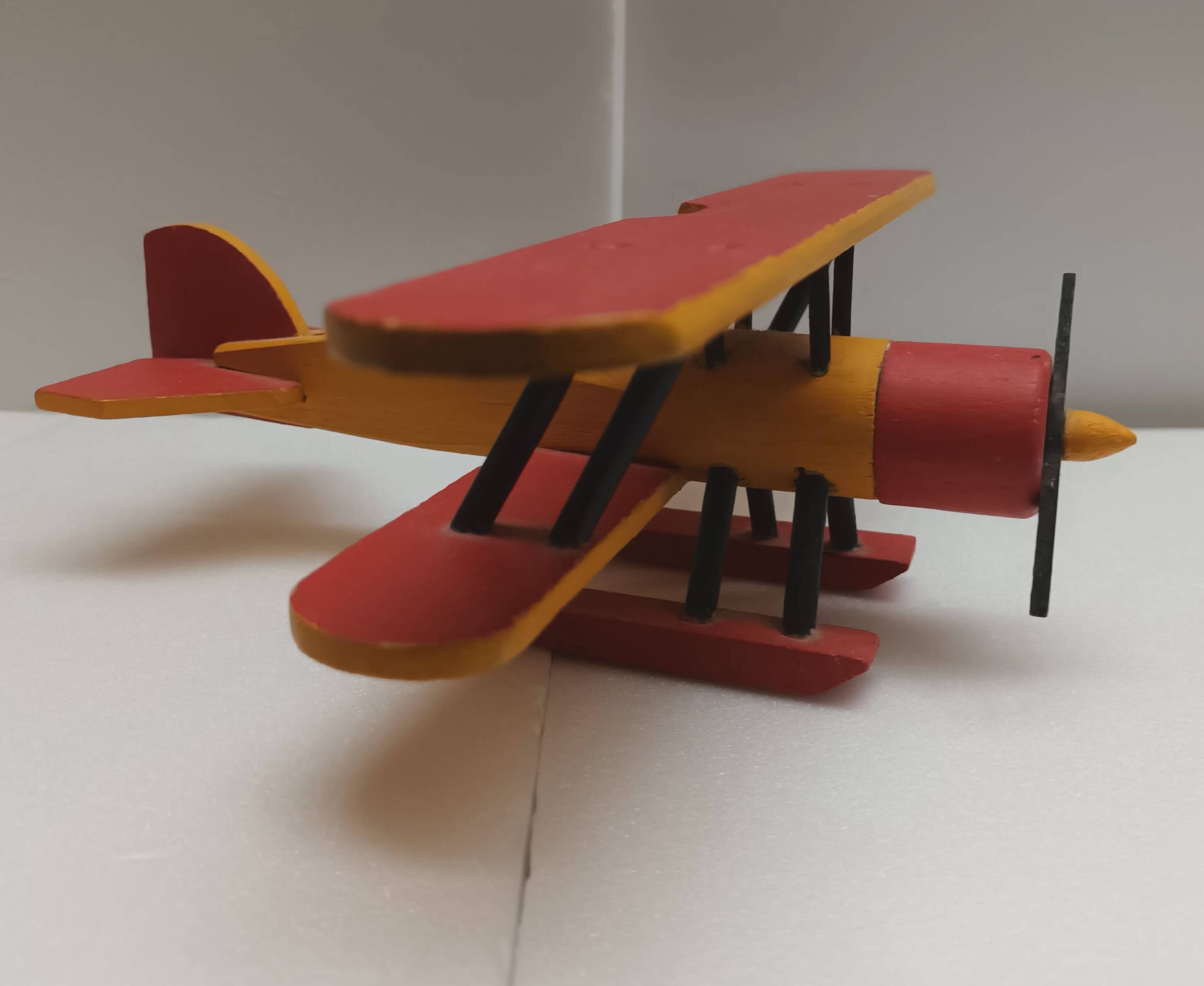 Wooden biplane seaplane