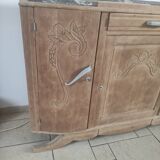 Art Deco sideboard with gray marble