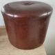 Pouf foot rest vintage leather