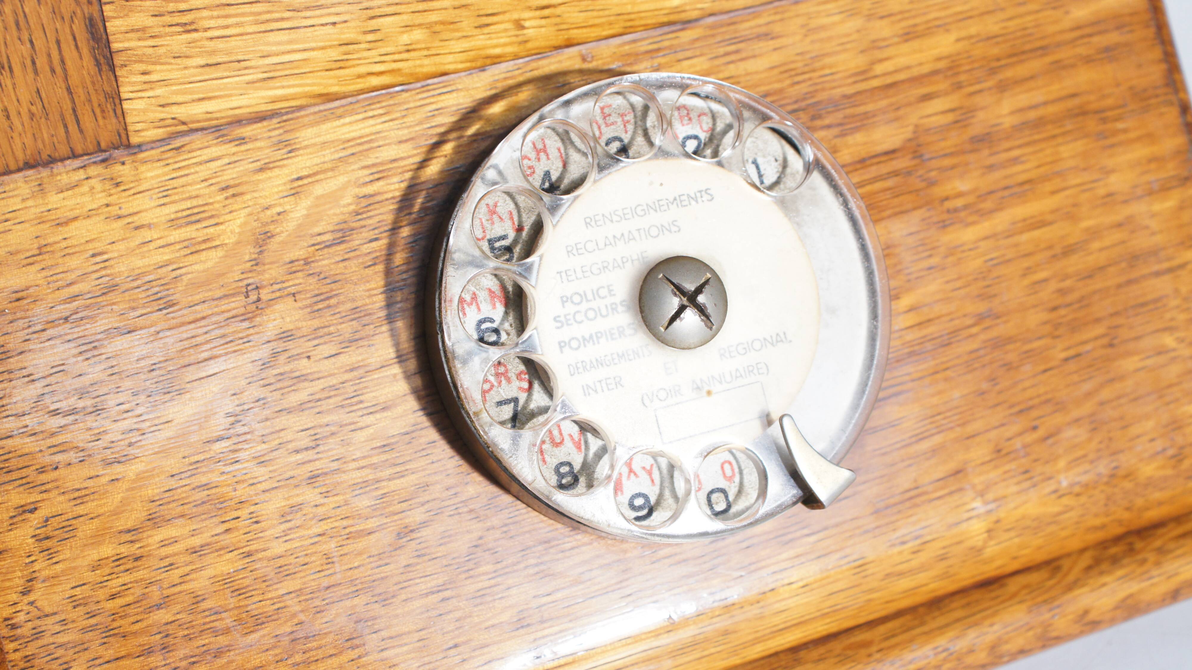 Wooden network telephone centre - vintage 1964