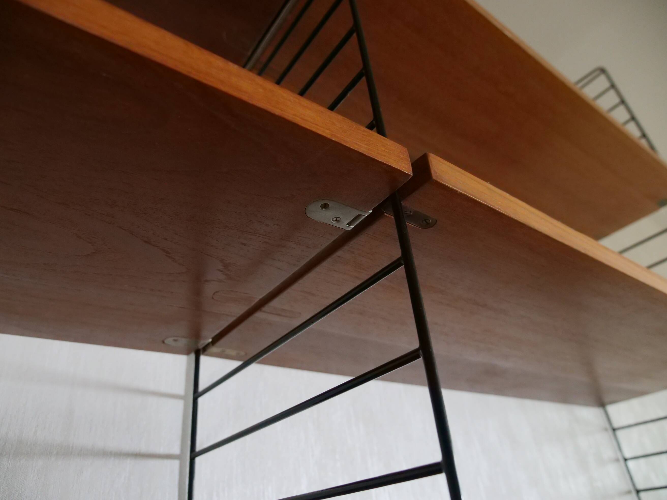 Étagère à cordes Modul Nisse en teck au design vintage des années 60