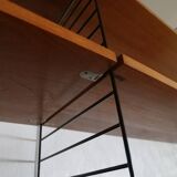 Modul Nisse teak string shelf with a vintage 60s design