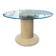 Table en verre et rotin