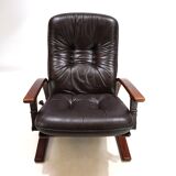Westnofa The Panter leather lounge chair by Arnt Lande, 1970