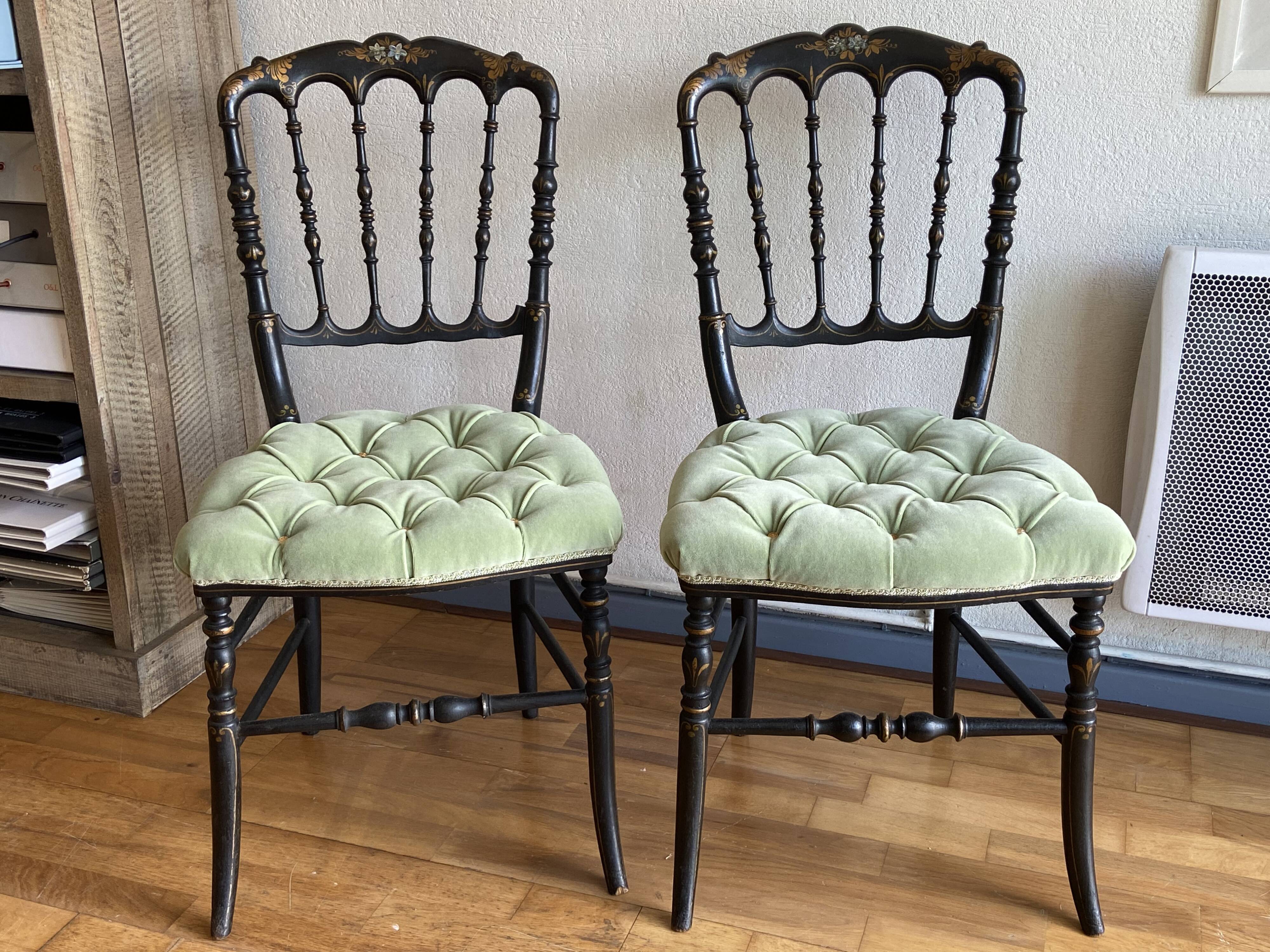 Pair of Napoleon III chairs