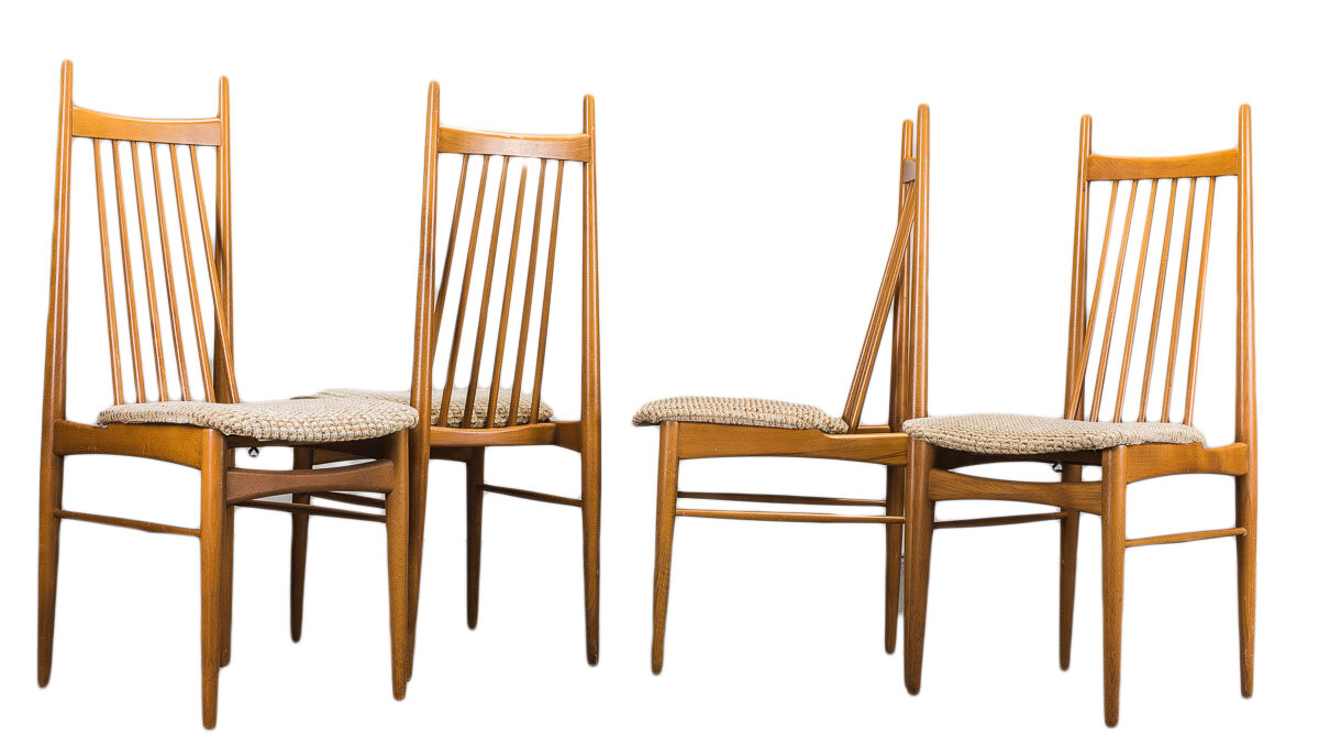 Chaises à manger vintage, années 1970, Ensemble de 4
