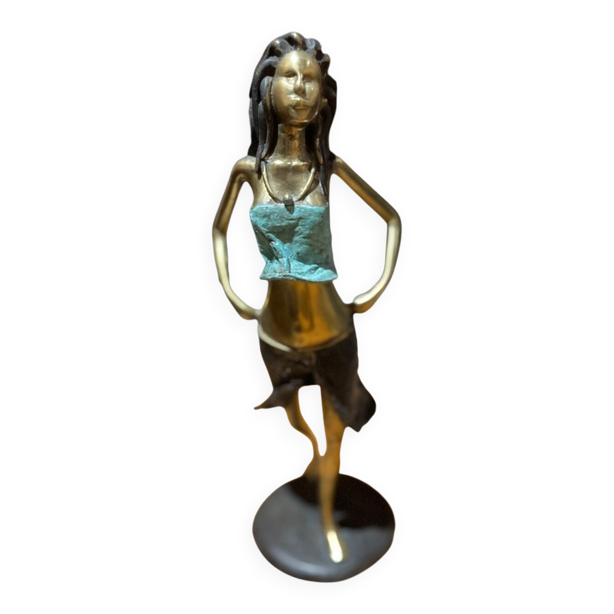 Bronze statuette of a woman