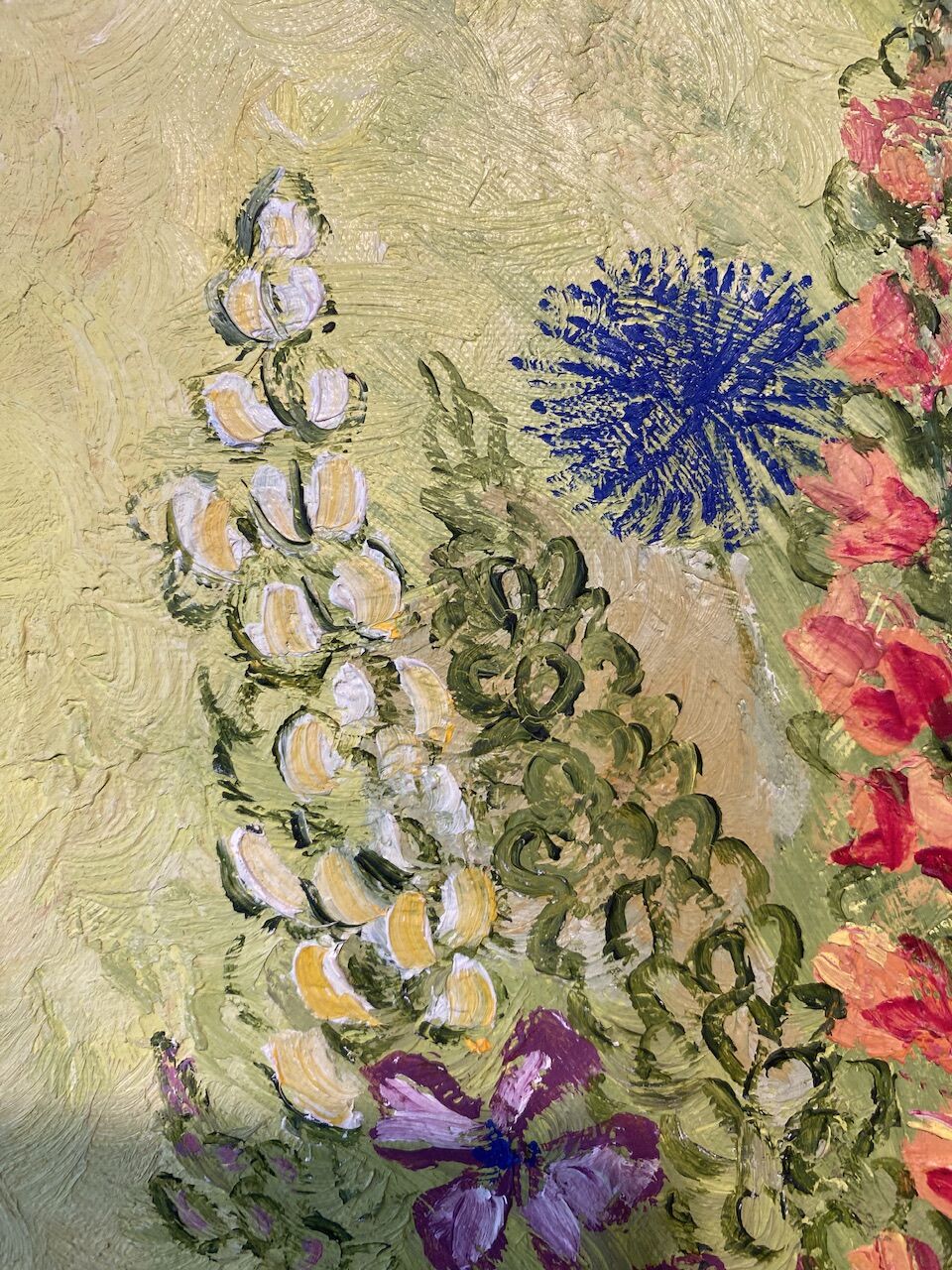 Still life with spring flowers, signed Jafé and dated on the back 1969