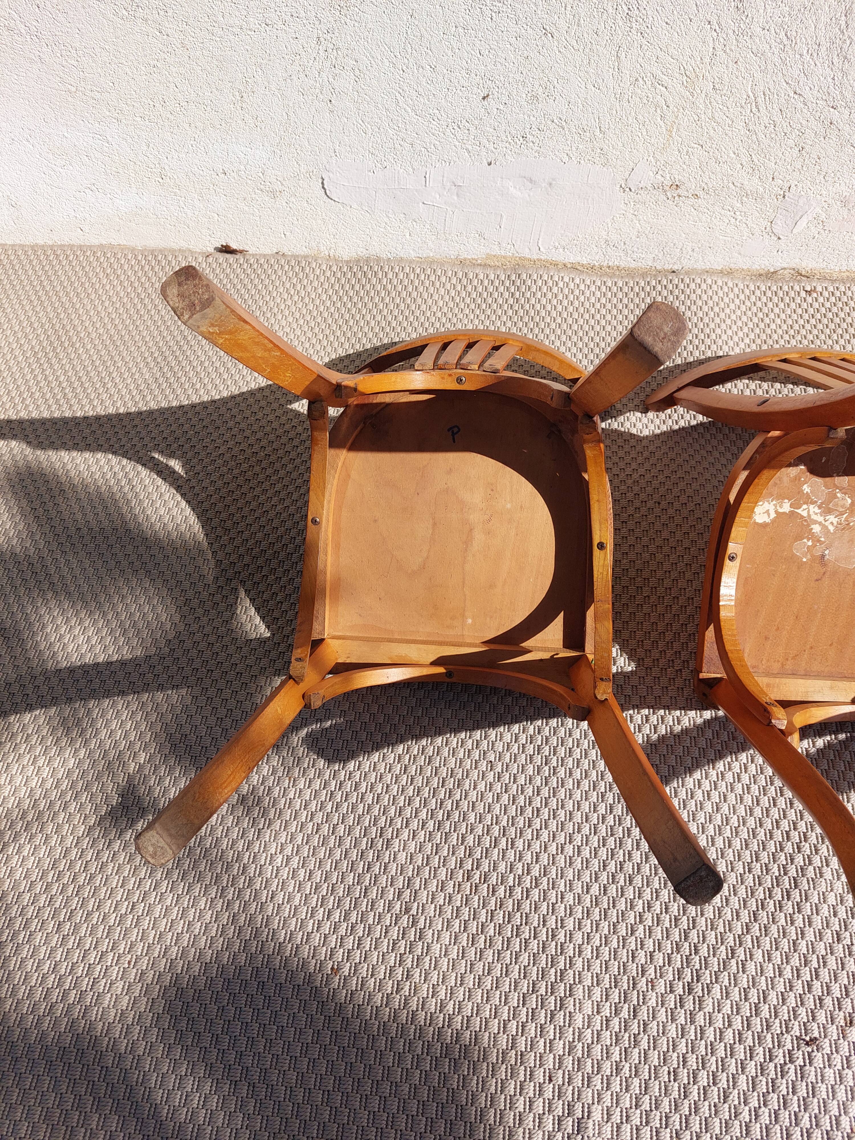 3 Luterma bistro chairs, medium oak finish