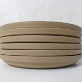 6 vintage stoneware dessert plates