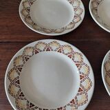Flat plates set of four HBC Choisy le Roi Elianne decor