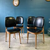Series of 4 pegasus Baumann chairs