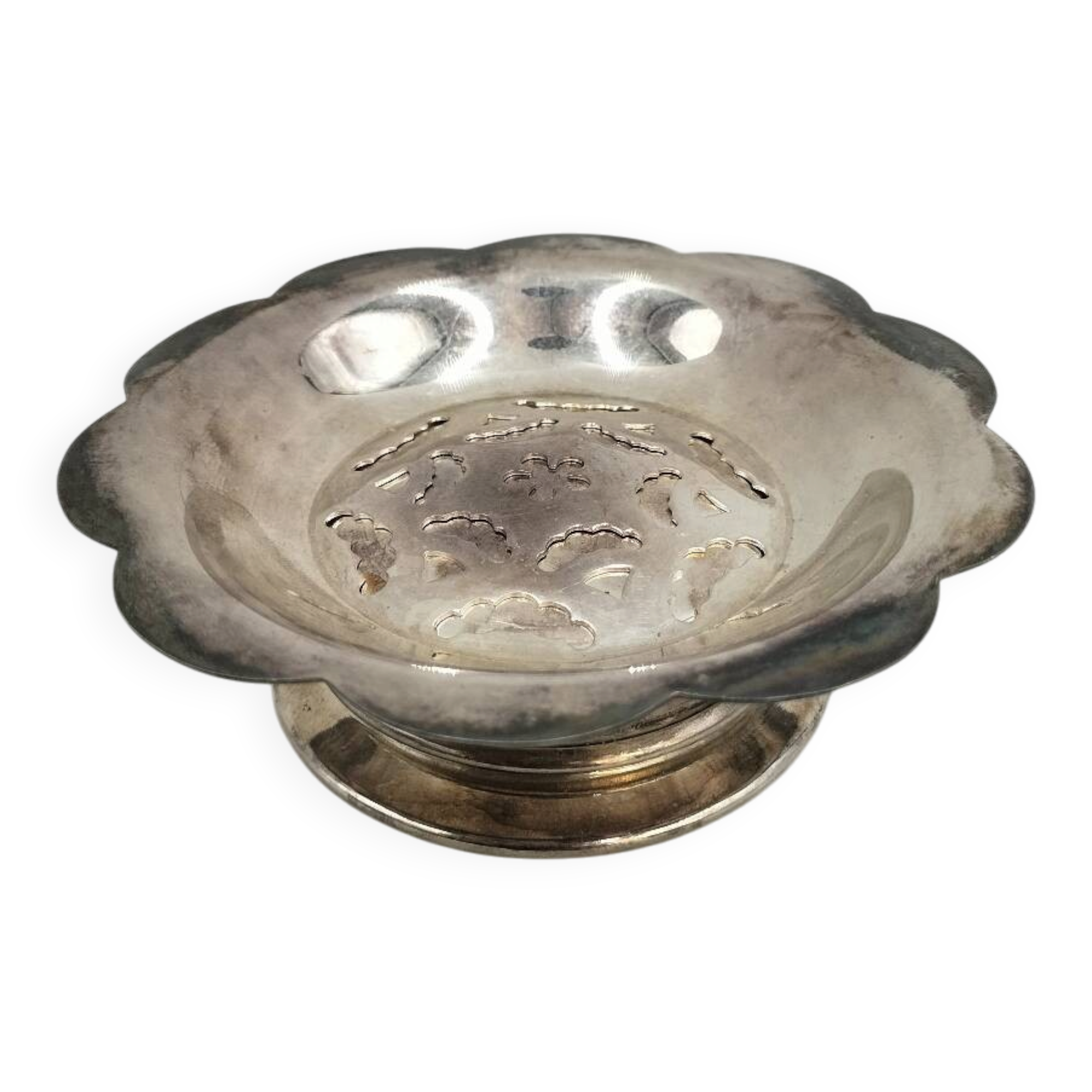 Silver-plated butter dish
