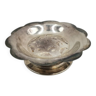 Silver-plated butter dish