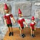 Trio of old wooden Pinocchio Made in Italy