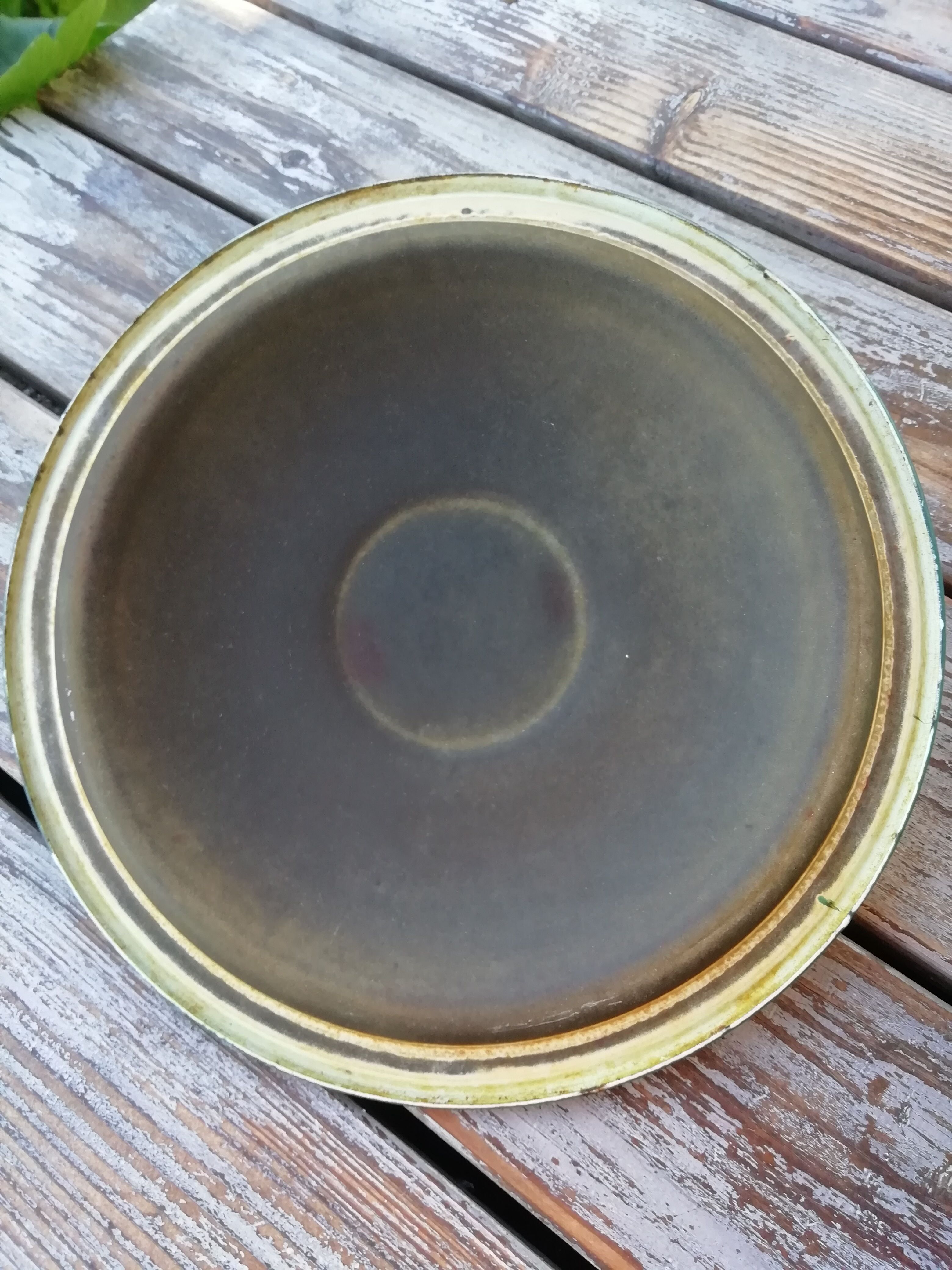 Mint green cocotte in enamelled sheet metal