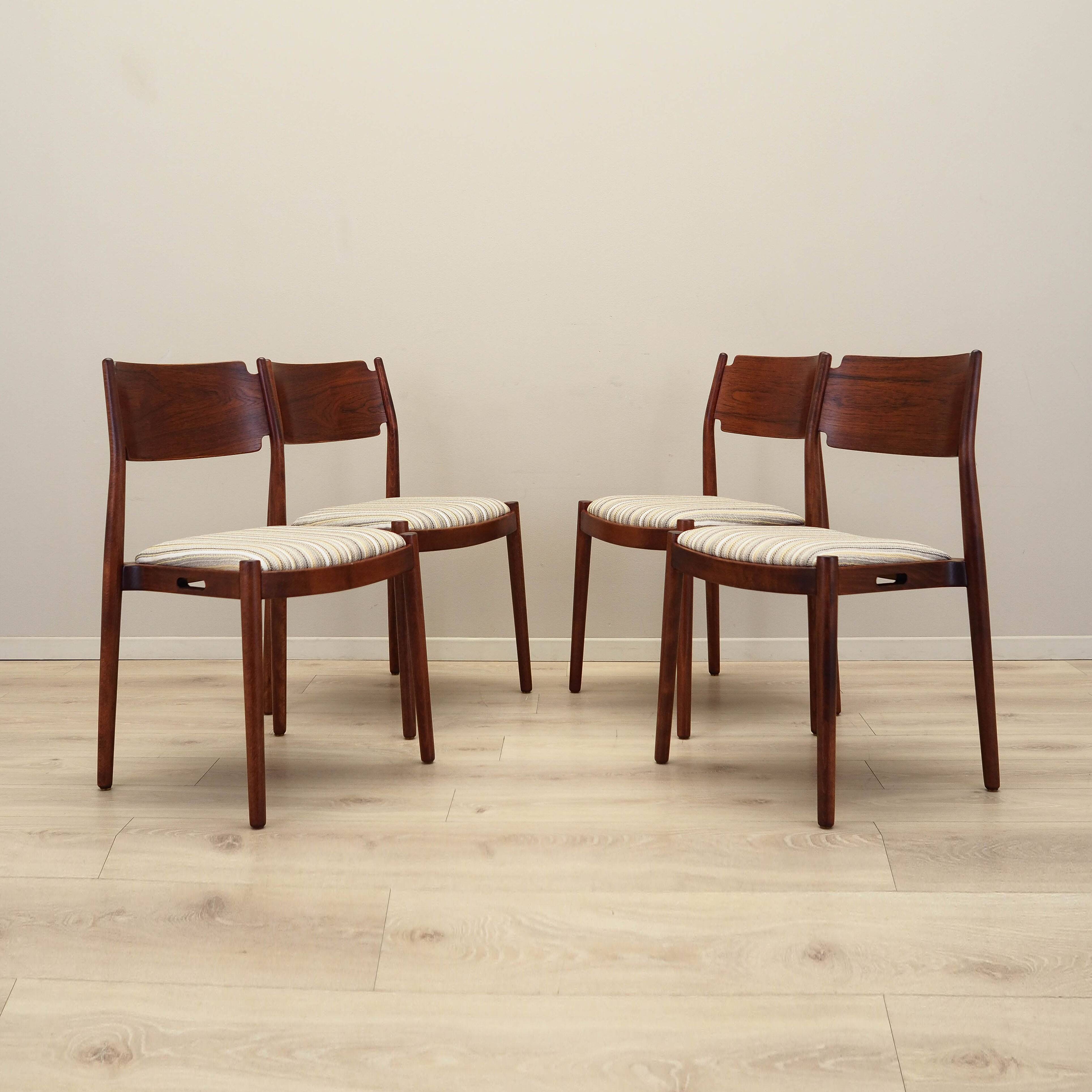 Set of four chairs, Danish design, 1970s, production: Denmark
