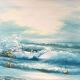 Tableau les vagues bleues