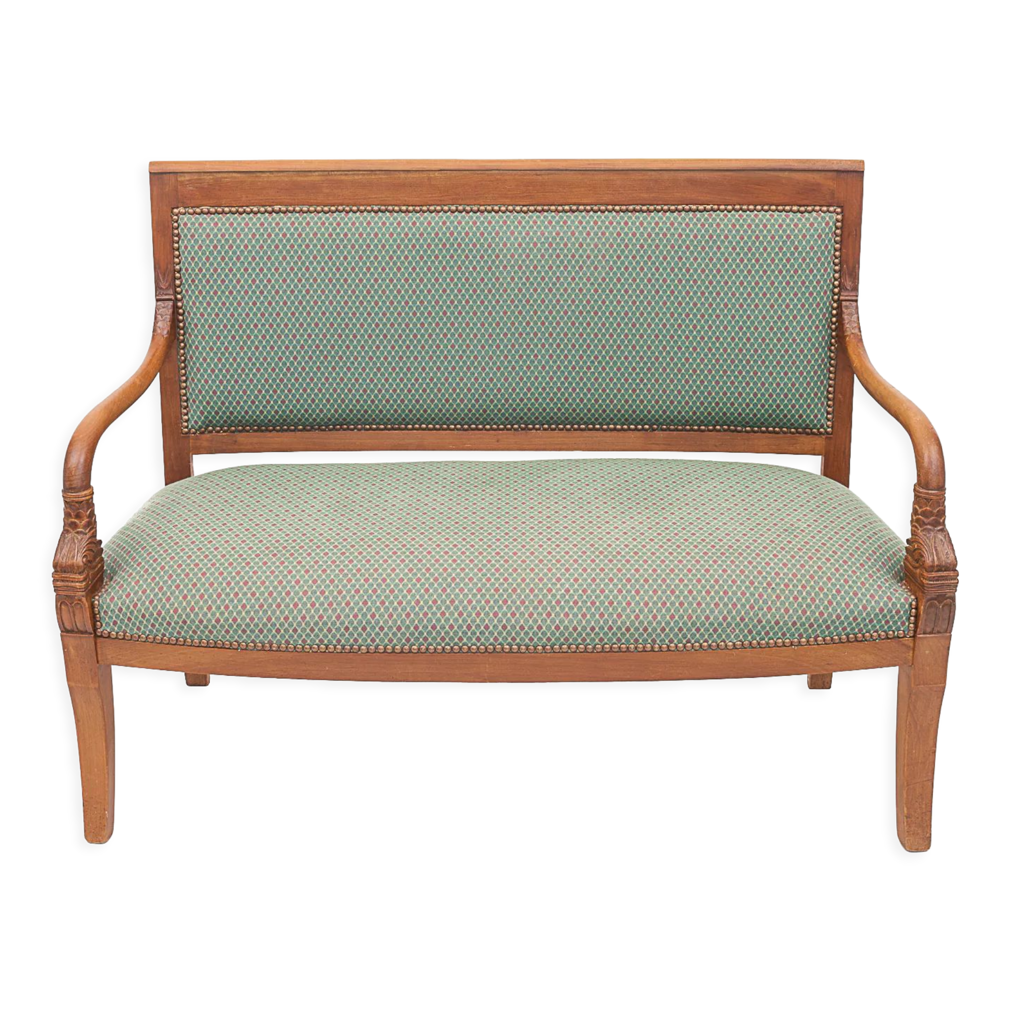 Fabric carved bench, 1930