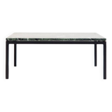 1960s Square Coffee Table with a Green Marble Top