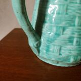 Light blue slip pitcher by Digoin