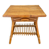 Very beautiful little bamboo bedside table from the 70s