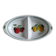 Raviers dish aperitif double porcelain The terrine Botaniche vegetable decoration