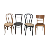 Lot de 4 chaises bistrot dépareillées