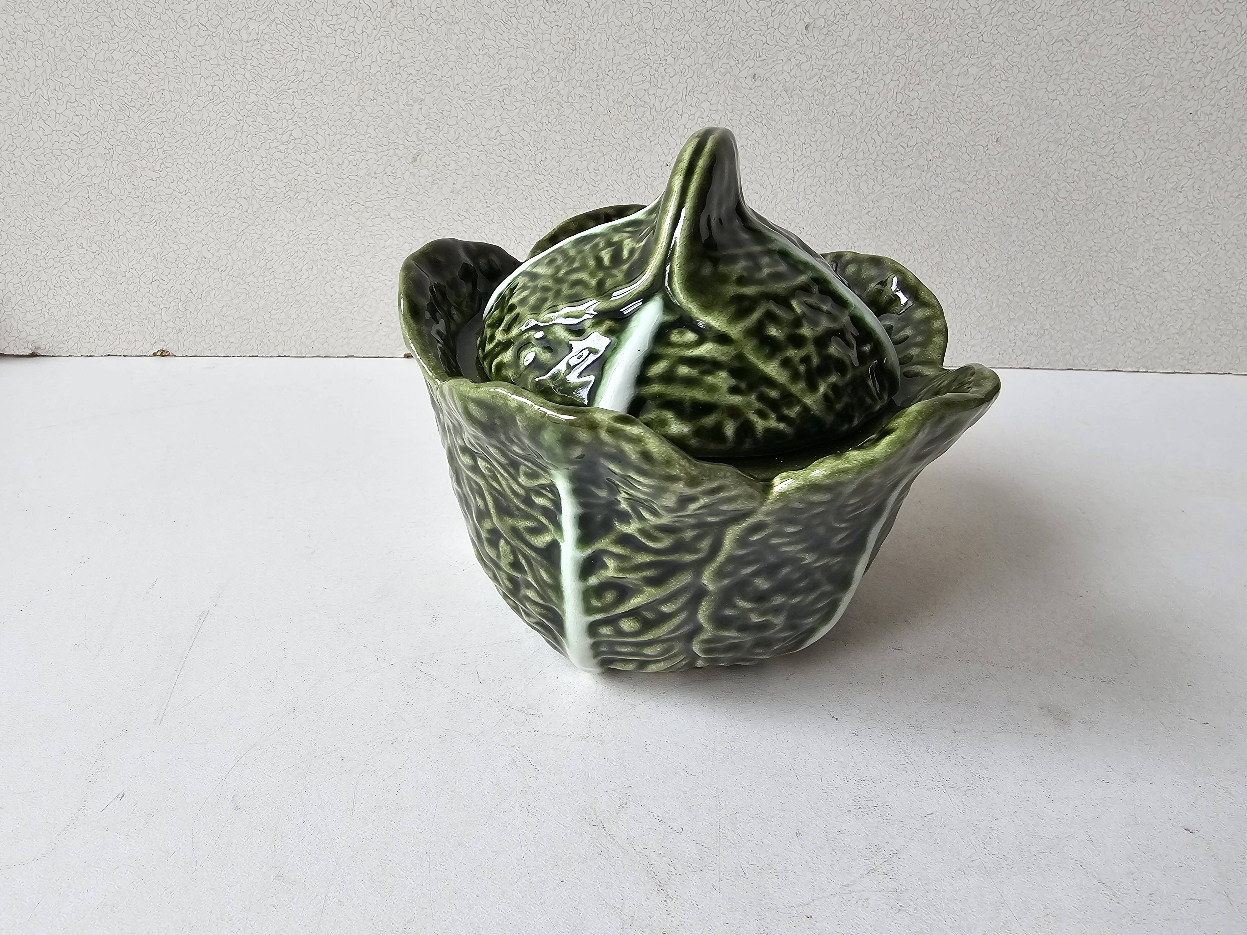 Condiment pot - Sauce boat - small cabbage soup tureen diameter 12cm