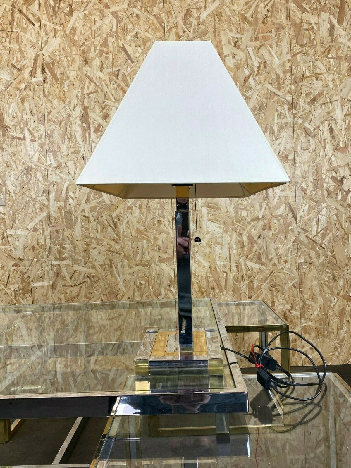Table lamp for lumica braas & chrome