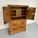 Antique 19th century Biedermeier art deco chest of drawers in walnut with wrought iron locks