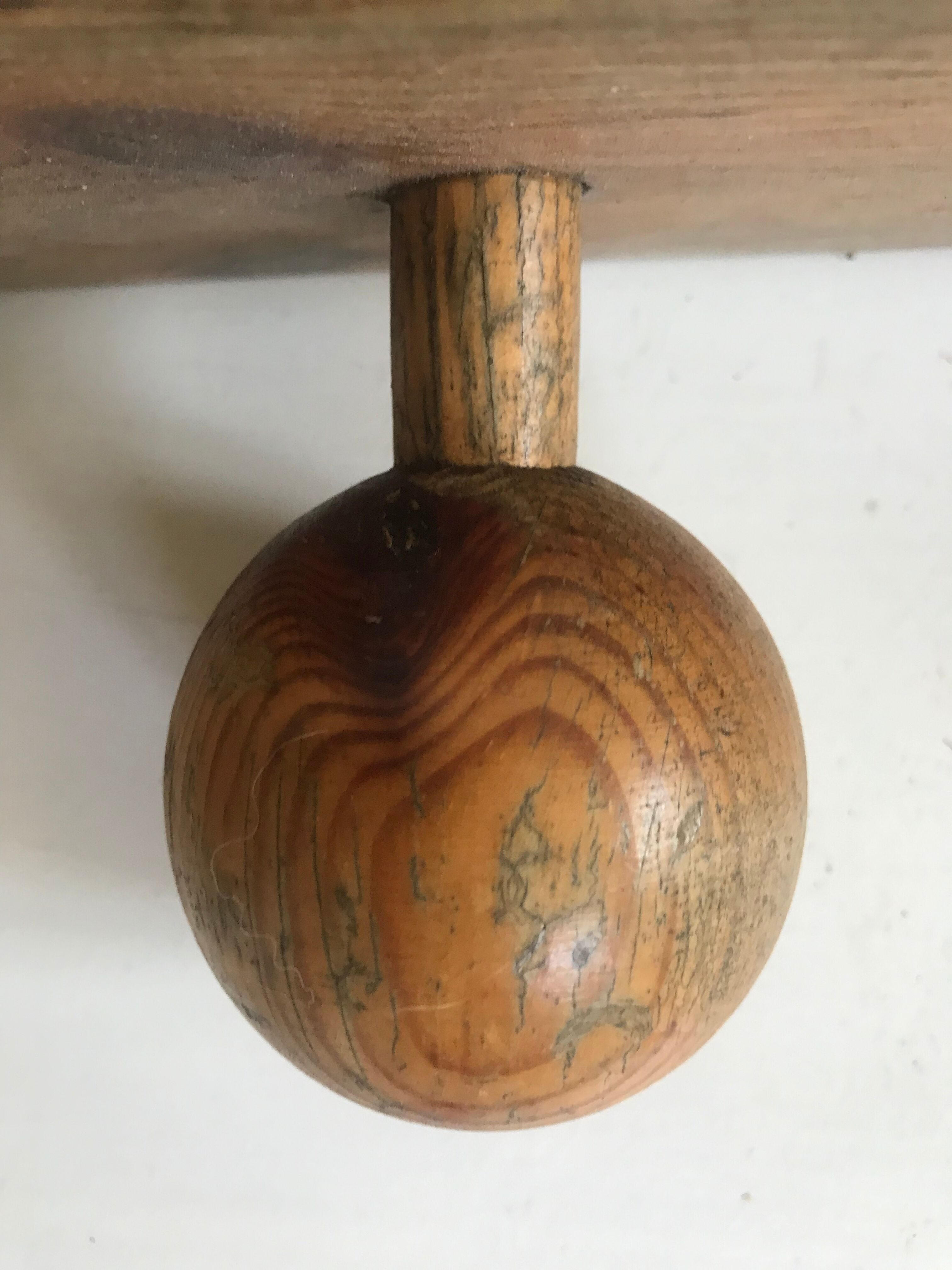 Vintage wooden coat rack