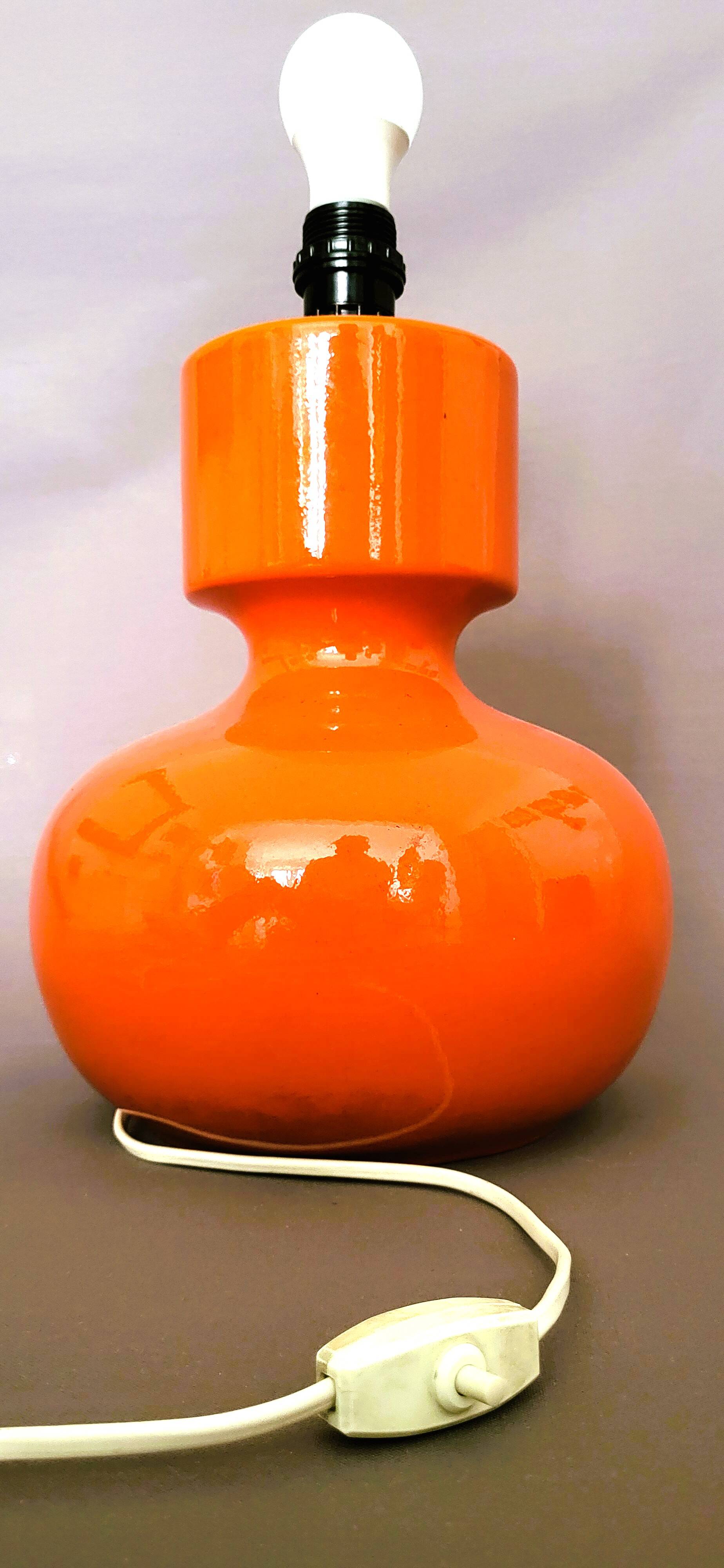Grand Pied de Lampe Céramique Design Italie 70'