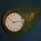 Horloge formica vintage "vedette vert doré"