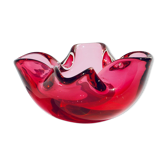 Vide-poche en verre de Murano rose, années 1960