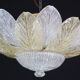 Set of 2 Vintage Italian Murano Glass Amber and trasparent Ceiling Light