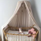 Vintage rattan cradle