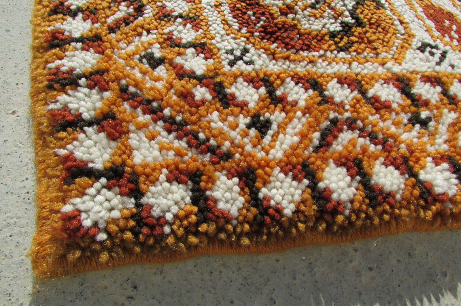 Orange geometric carpet