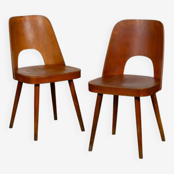 Pair of chairs by Oswald Haerdtl for Ton, 1960