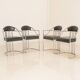 4 Italian chairs in imitation crocodile leather from the 80s