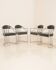 4 Italian chairs in imitation crocodile leather from the 80s