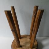 Stool in raw wood