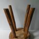Stool in raw wood