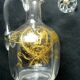 Carafe ewer colorless enamelled fine gold, Empire style: Eagle and louis XVI knot